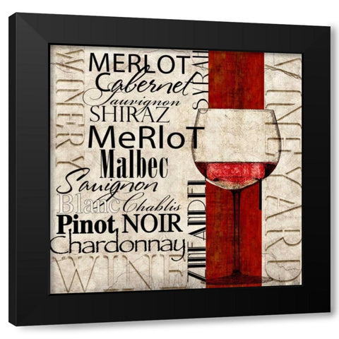 Vineyard Wineries Black Modern Wood Framed Art Print with Double Matting by Wolk, Lisa