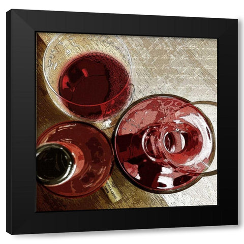 Poetry of Wine Black Modern Wood Framed Art Print with Double Matting by Wolk, Lisa