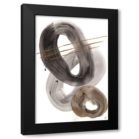 Gold and Gray II Black Modern Wood Framed Art Print with Double Matting by Lee, Judson