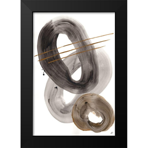 Gold and Gray II Black Modern Wood Framed Art Print by Lee, Judson