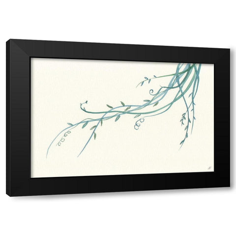 Blue Vines I Black Modern Wood Framed Art Print with Double Matting by Lee, Judson