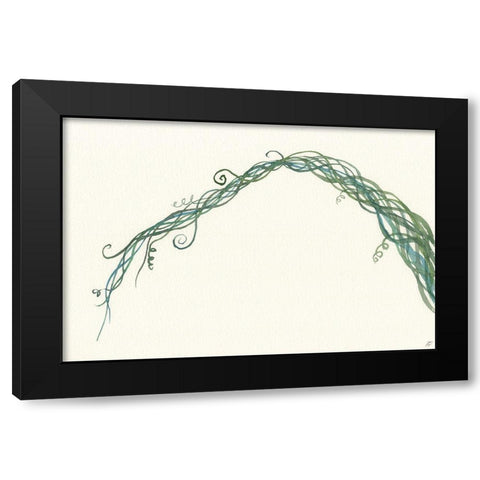 Green Vine II Black Modern Wood Framed Art Print with Double Matting by Lee, Judson