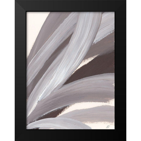 Brush Stroke Up Black Modern Wood Framed Art Print by Lee, Judson
