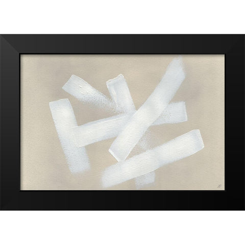 White Stripes Black Modern Wood Framed Art Print by Lee, Judson