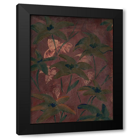 Autumn Fireworks Flowers II Black Modern Wood Framed Art Print by Lee, Judson
