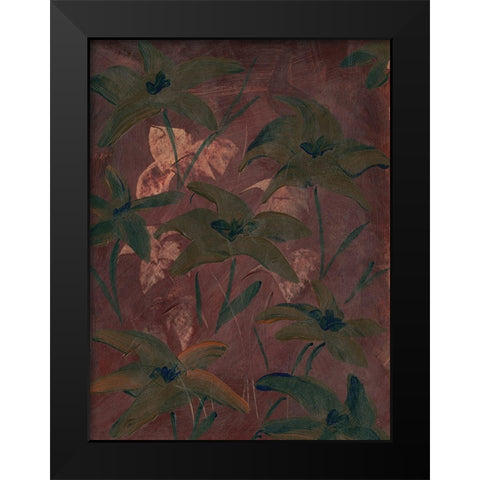 Autumn Fireworks Flowers II Black Modern Wood Framed Art Print by Lee, Judson