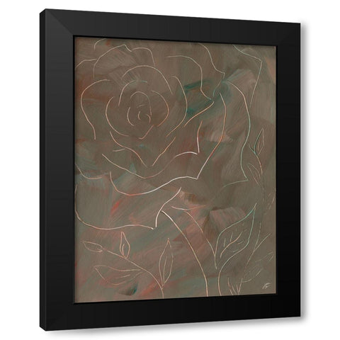 Autumn Line Rose II Black Modern Wood Framed Art Print by Lee, Judson
