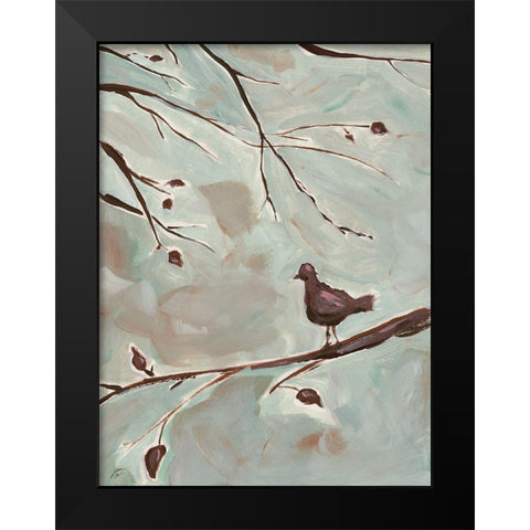 Cool Autumn Bird Black Modern Wood Framed Art Print by Lee, Judson