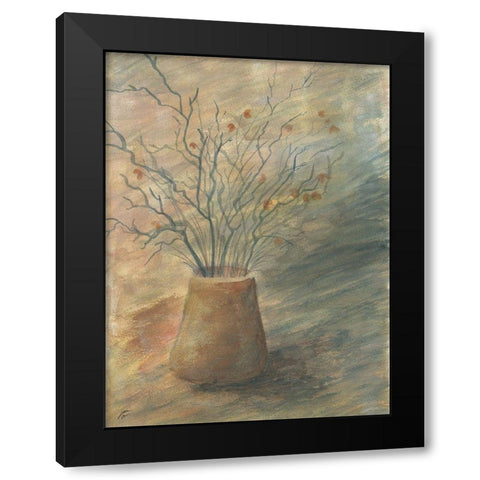 Dried Twig Buds Black Modern Wood Framed Art Print by Lee, Judson