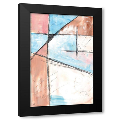 City Grid II Black Modern Wood Framed Art Print with Double Matting by Lee, Judson
