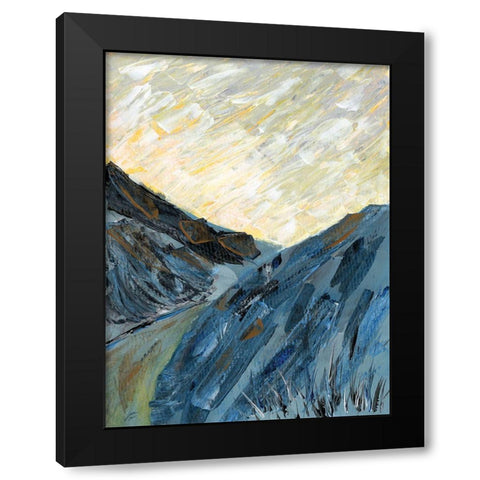 Blue Valley Black Modern Wood Framed Art Print by Lee, Judson