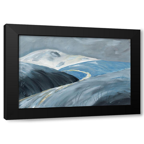 Golden Road Black Modern Wood Framed Art Print by Lee, Judson