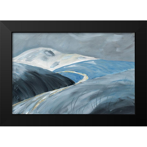 Golden Road Black Modern Wood Framed Art Print by Lee, Judson