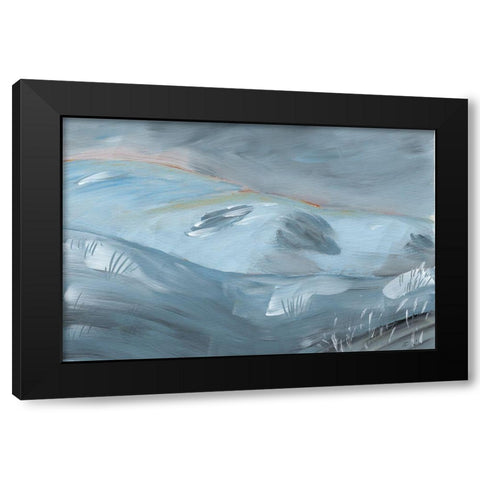 Golden Touch Hills Black Modern Wood Framed Art Print by Lee, Judson