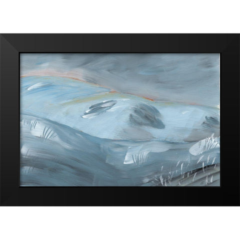 Golden Touch Hills Black Modern Wood Framed Art Print by Lee, Judson