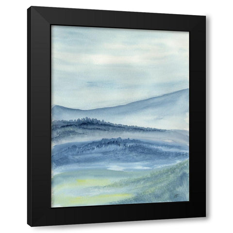Watery Hills Black Modern Wood Framed Art Print by Lee, Judson