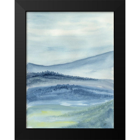 Watery Hills Black Modern Wood Framed Art Print by Lee, Judson