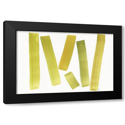 Emerald Stripes II Black Modern Wood Framed Art Print by Lee, Judson
