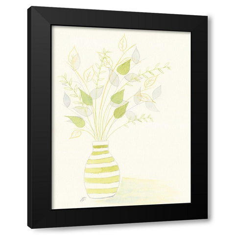 Light Green Arrangement Black Modern Wood Framed Art Print by Lee, Judson