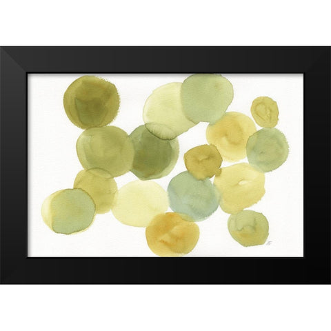 Watercolor Circle Black Modern Wood Framed Art Print by Lee, Judson