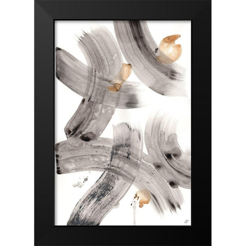 Gold Overlay II Black Modern Wood Framed Art Print by Lee, Judson