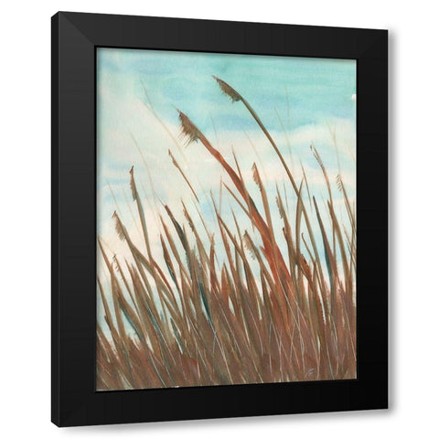 Feathered Grass Black Modern Wood Framed Art Print with Double Matting by Lee, Judson