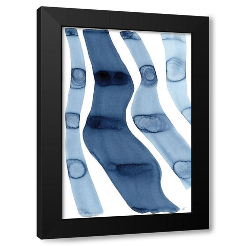 Textured Lines Black Modern Wood Framed Art Print by Lee, Judson