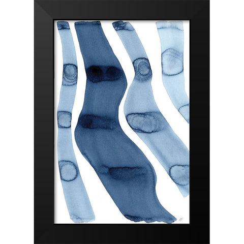 Textured Lines Black Modern Wood Framed Art Print by Lee, Judson