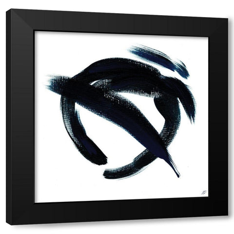 Circle Line II Black Modern Wood Framed Art Print with Double Matting by Lee, Judson