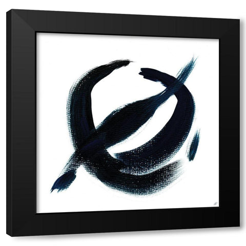 Circle Line III Black Modern Wood Framed Art Print with Double Matting by Lee, Judson