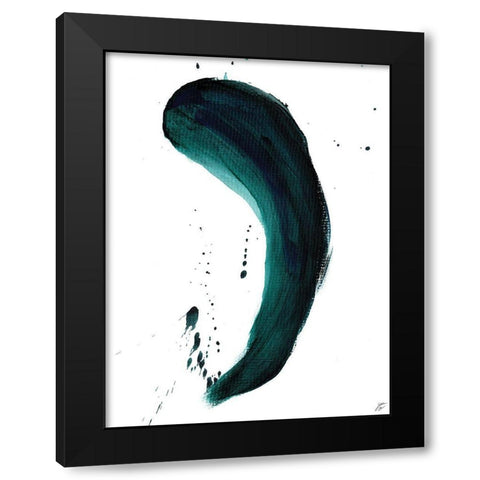 Single Blue Stroke Black Modern Wood Framed Art Print by Lee, Judson