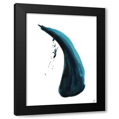 Single Blue Stroke II Black Modern Wood Framed Art Print by Lee, Judson
