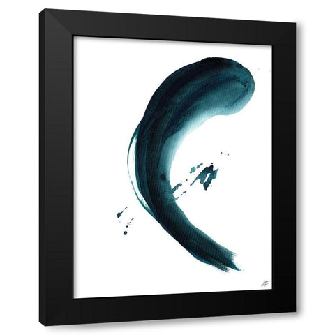 Single Blue Stroke III Black Modern Wood Framed Art Print with Double Matting by Lee, Judson