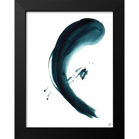 Single Blue Stroke III Black Modern Wood Framed Art Print by Lee, Judson