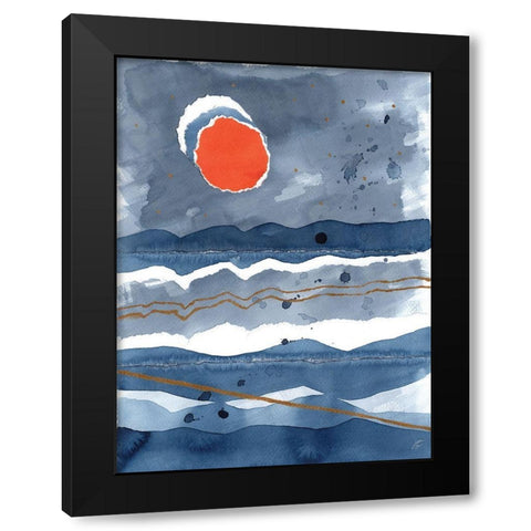 Triple Moon Black Modern Wood Framed Art Print by Lee, Judson
