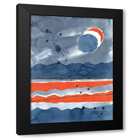 Triple Moon II Black Modern Wood Framed Art Print by Lee, Judson
