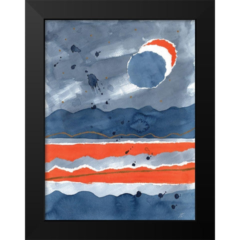 Triple Moon II Black Modern Wood Framed Art Print by Lee, Judson
