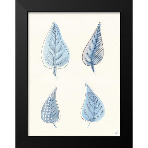 4 Leaves Black Modern Wood Framed Art Print by Lee, Judson
