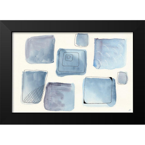 Rounded Box Sketch Black Modern Wood Framed Art Print by Lee, Judson