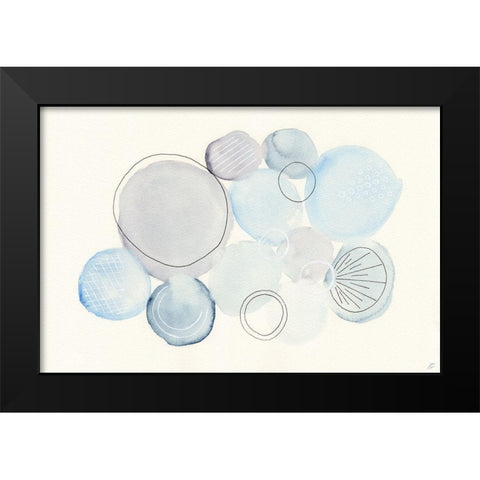 Water Circle Black Modern Wood Framed Art Print by Lee, Judson