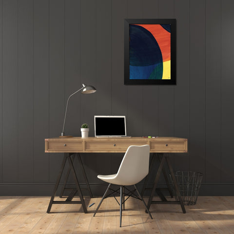 Big Circles I Black Modern Wood Framed Art Print by Lee, Judson