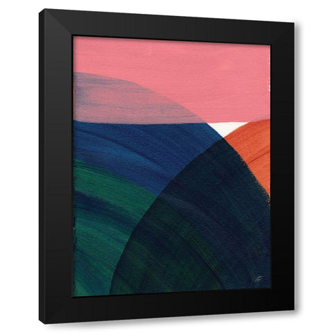 Big Circles IV Black Modern Wood Framed Art Print with Double Matting by Lee, Judson