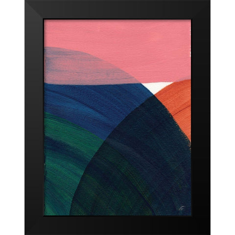Big Circles IV Black Modern Wood Framed Art Print by Lee, Judson