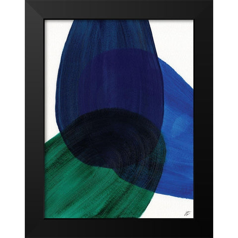 Blue Green II Black Modern Wood Framed Art Print by Lee, Judson