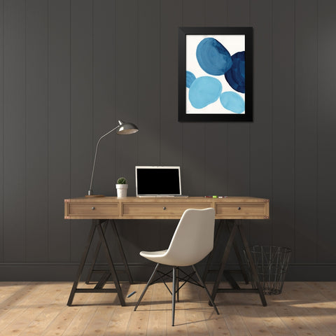 Shades of Blue I Black Modern Wood Framed Art Print by Lee, Judson