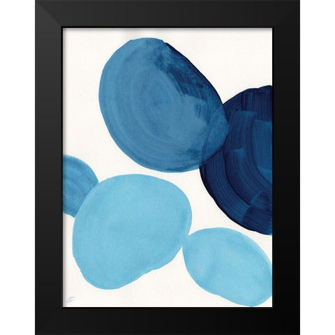 Shades of Blue I Black Modern Wood Framed Art Print by Lee, Judson