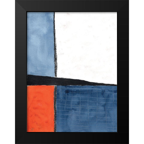 Abstract Block Black Modern Wood Framed Art Print by Lee, Judson