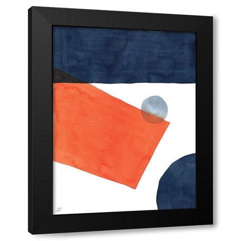 Abstract Shapes Black Modern Wood Framed Art Print by Lee, Judson