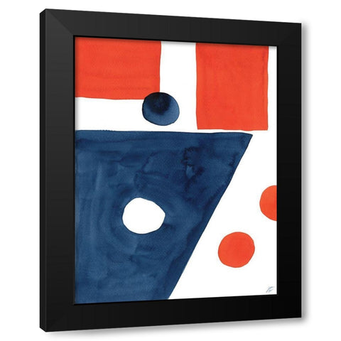 Whole and Circle Abstract Black Modern Wood Framed Art Print by Lee, Judson