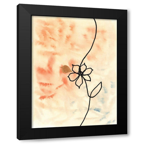 Textured Flower I Black Modern Wood Framed Art Print with Double Matting by Lee, Judson